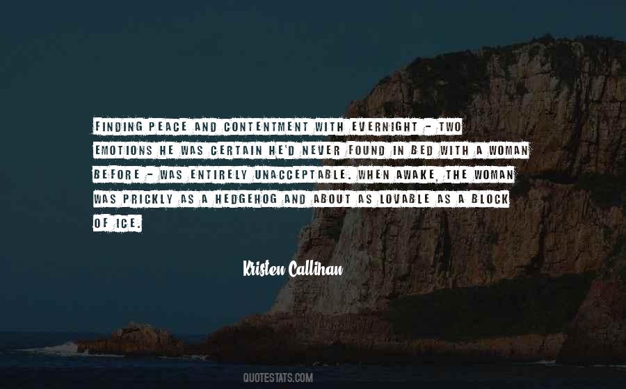 Contentment Peace Quotes #1480438