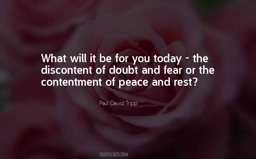 Contentment Peace Quotes #1623936