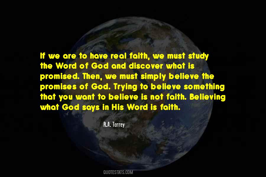 Quotes On Believing The Word Of God #1561292