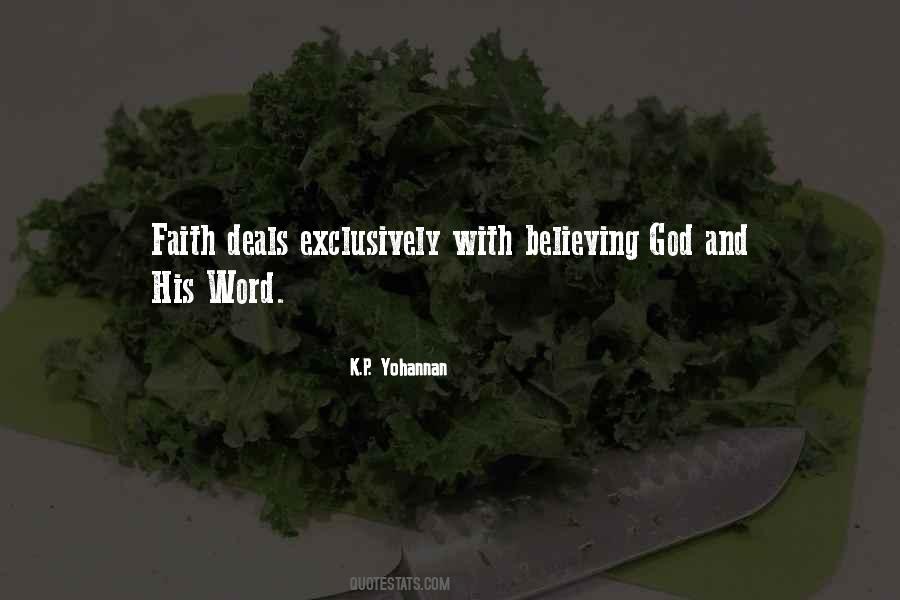 Quotes On Believing The Word Of God #1747519