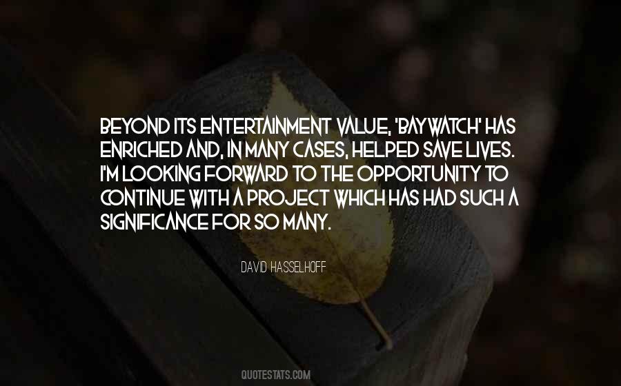 Entertainment Value Quotes #426978