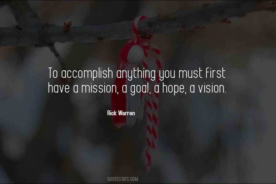 Mission Vision Quotes #393460