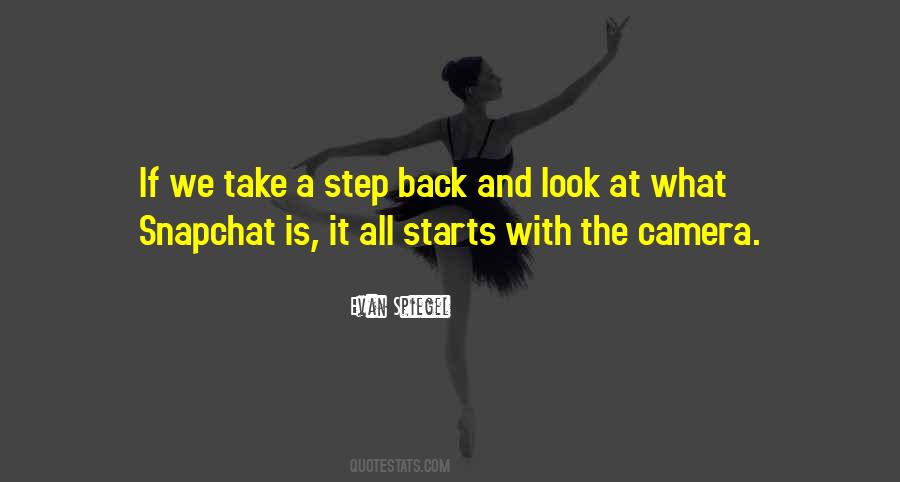 Take A Step Back Quotes #1188308