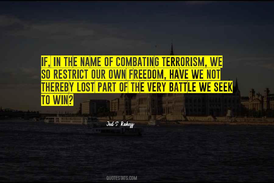 Quotes On Combating Terrorism #1829270