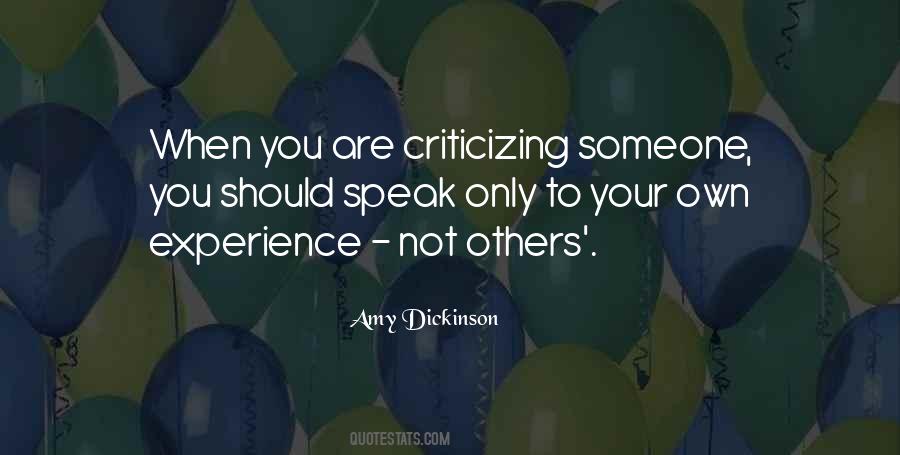 Quotes On Criticizing Someone #701555