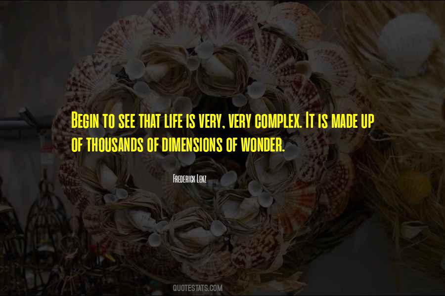 Quotes On Dimensions Of Life #64553