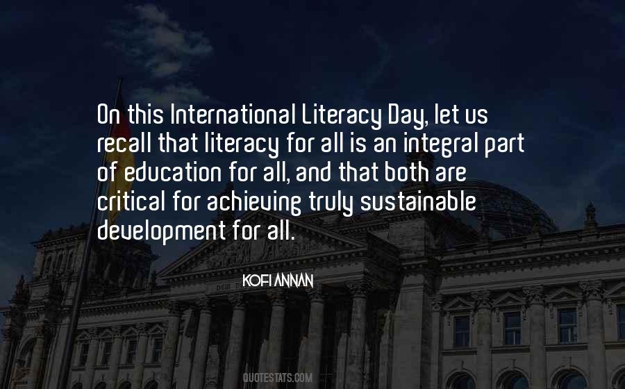 Quotes On Education For Sustainable Development #215639