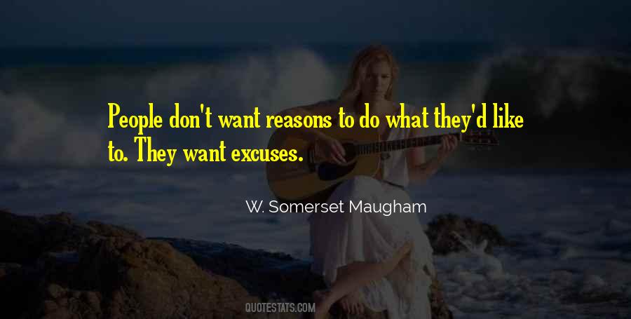 Quotes On Excuses And Reasons #131474