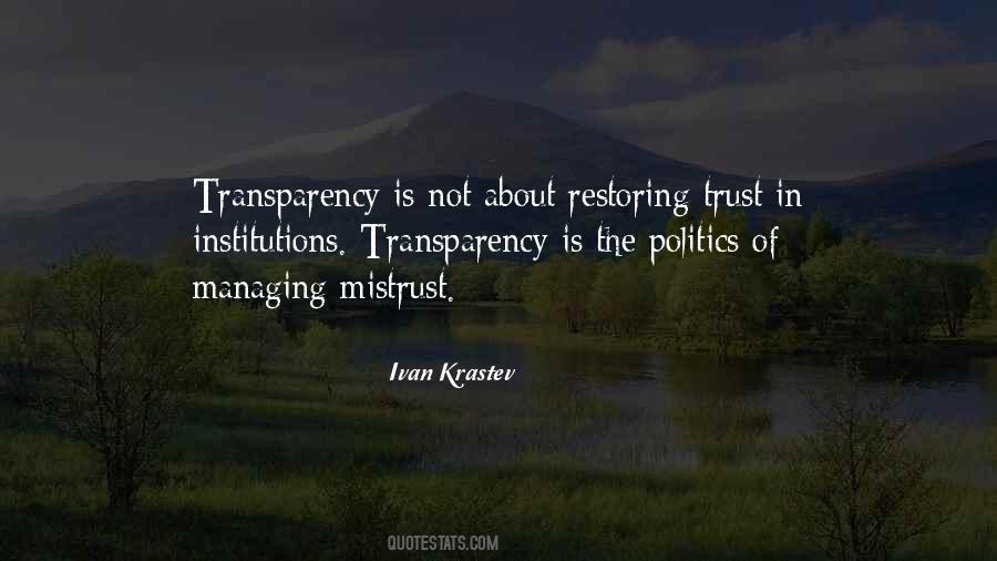Trust And Transparency Quotes #211504