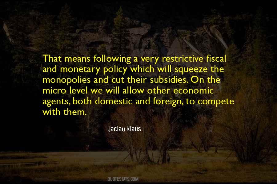 Quotes On Fiscal And Monetary Policy #86801