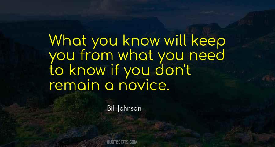Quotes About Novices #1661055
