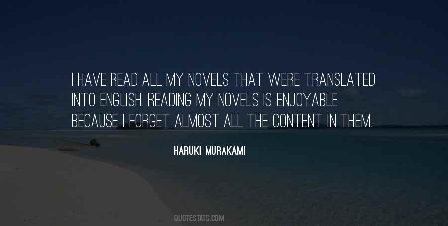 Quotes About Novel Reading #825077