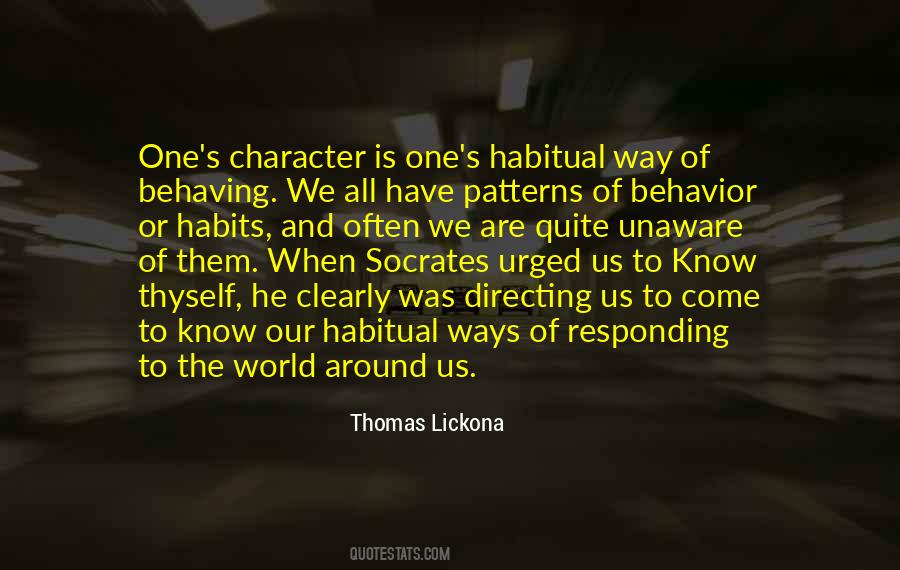 Quotes On Habits And Character #184882