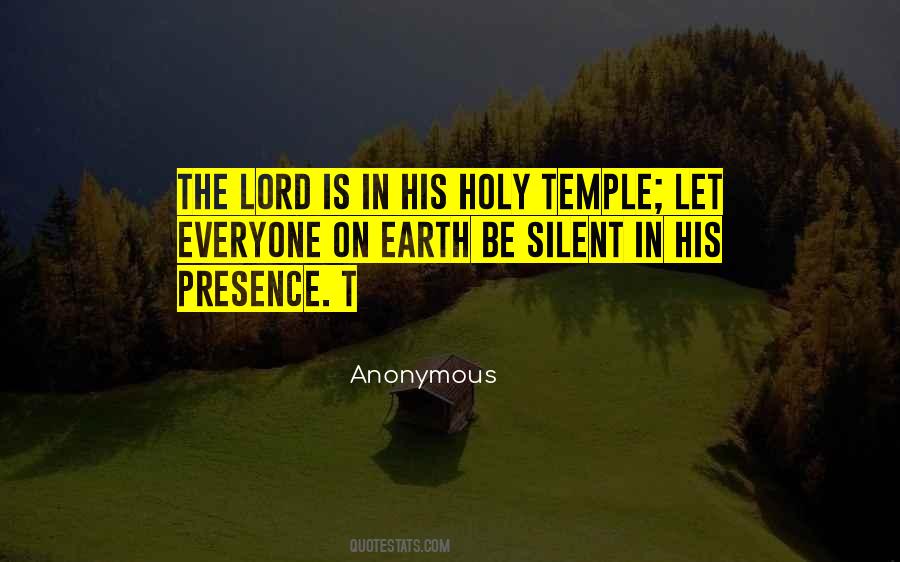 Quotes On His Presence #971907