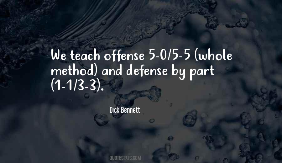 Defense Vs Offense Quotes #145861