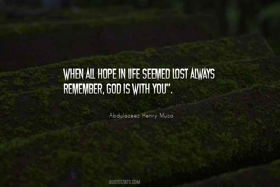 Hope Lost Quotes #282398