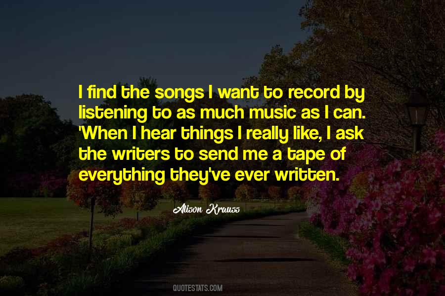 Quotes On Listening Songs #67678