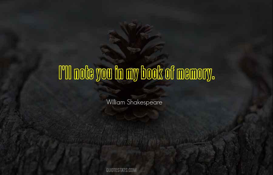 Quotes On Memories By Shakespeare #482762