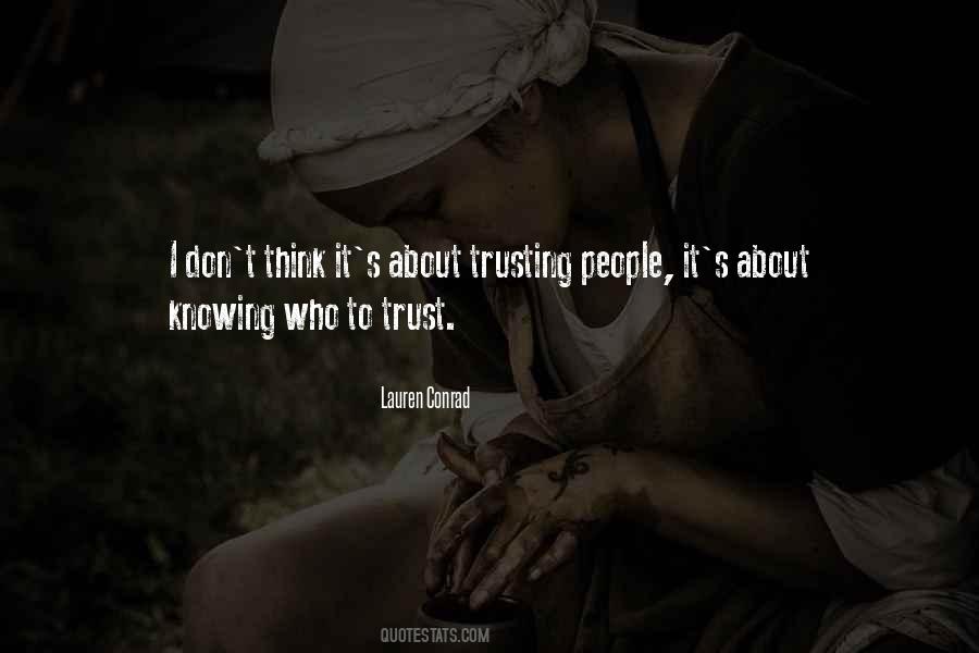 Quotes About Not Trusting People #644012