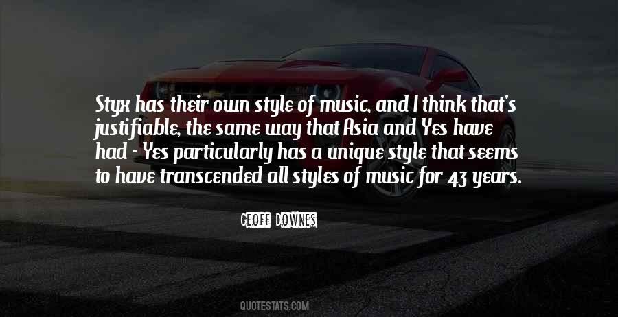 Quotes On Music And Style #833611