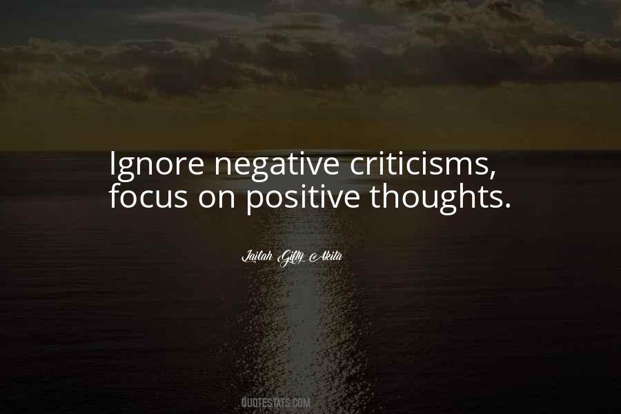 Quotes On Negative Criticisms #447487