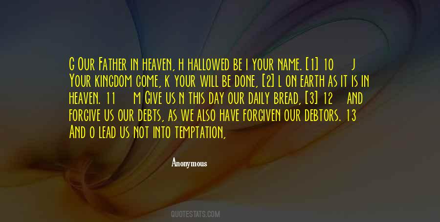 Quotes On Our Father In Heaven #1311833