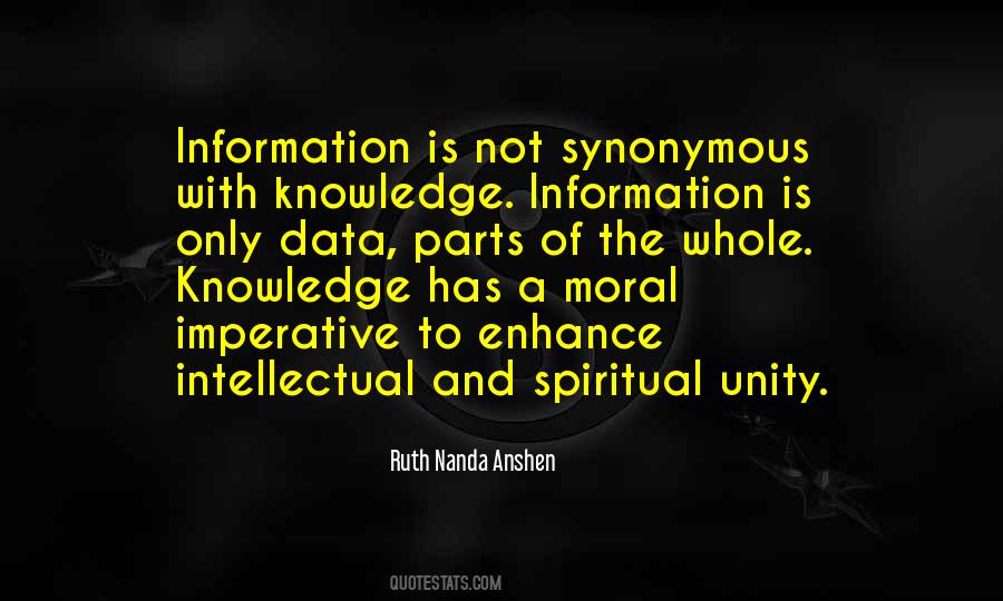 Unity Of Knowledge Quotes #1645231