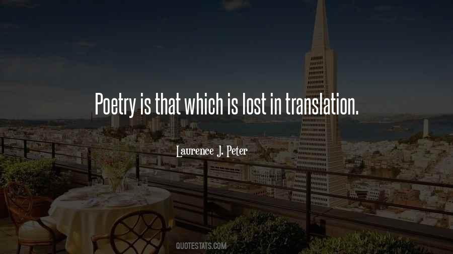 Quotes On Poetry Translation #40406