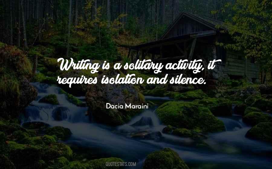 Writing Solitary Quotes #1332153