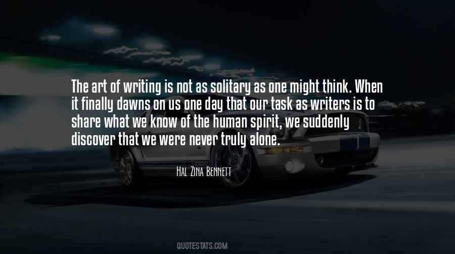 Writing Solitary Quotes #1773531