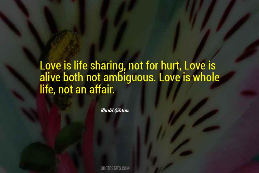 Quotes About Not Sharing Love #1358790