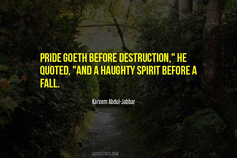Quotes On Pride Goes Before A Fall #125462