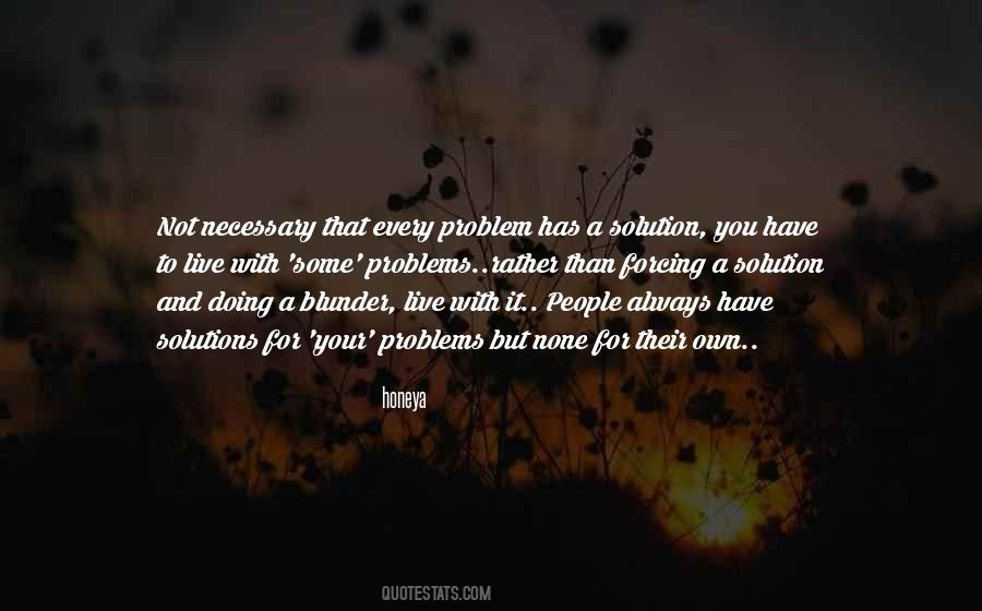 Quotes On Problems And Their Solutions #1135027