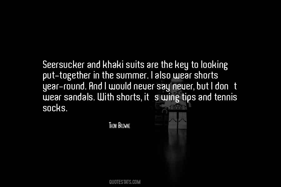 Khaki Shorts Quotes #206991