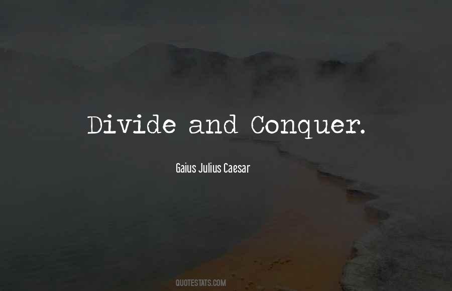 Divide Conquer Quotes #528861