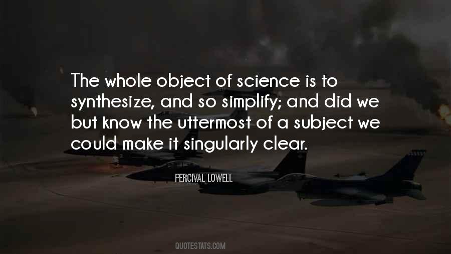 Quotes On Science Subjects #773869