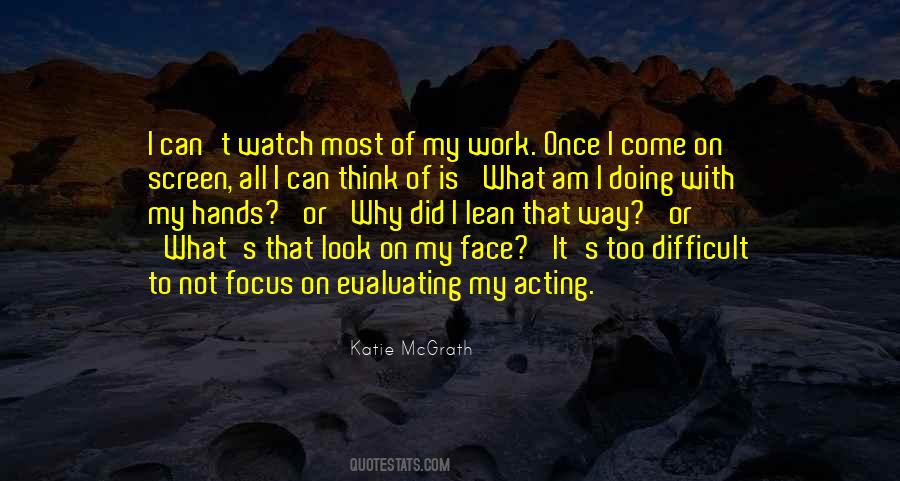 Quotes On Screen Acting #846150