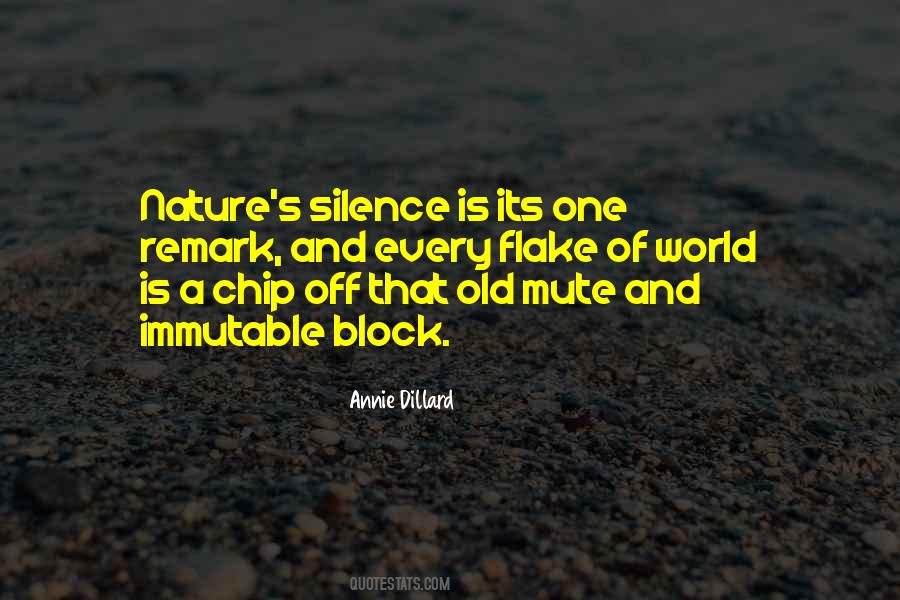Quotes On Silence Of Nature #164225