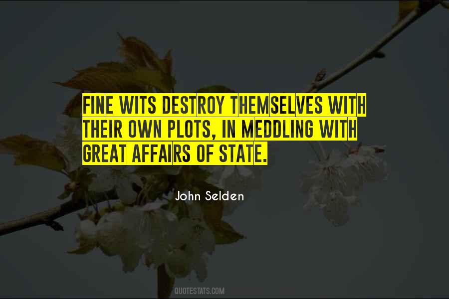 Quotes About Not Meddling #573149