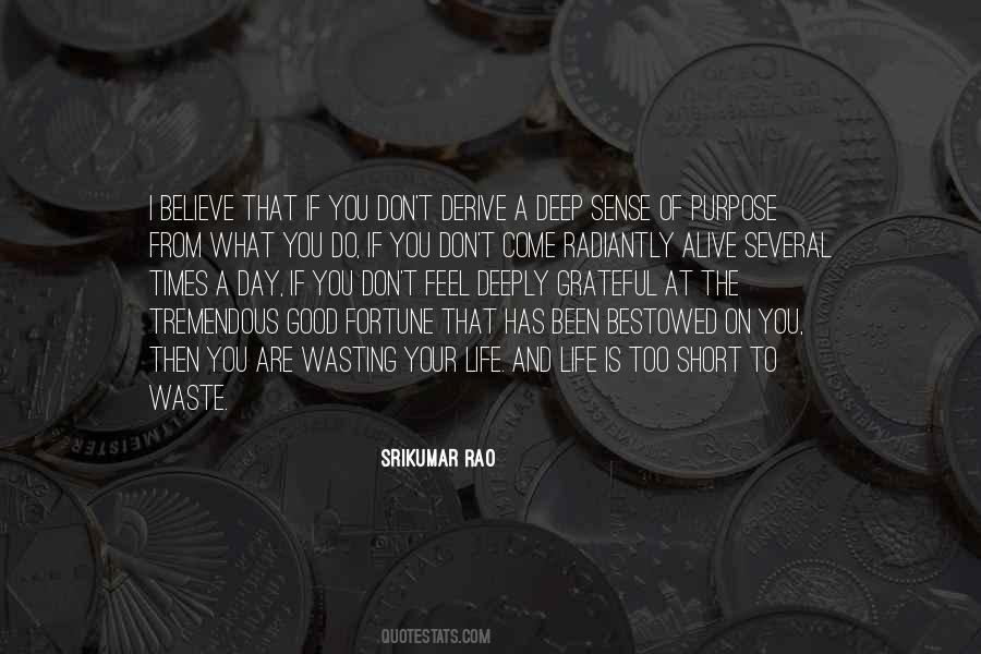 Life Is Too Short To Waste Quotes #193437