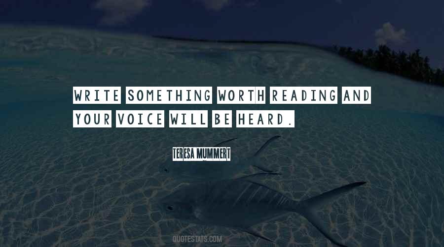 Write Something Worth Reading Quotes #1362502