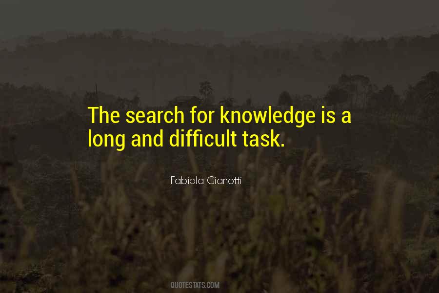 Quotes On The Search For Knowledge #33862