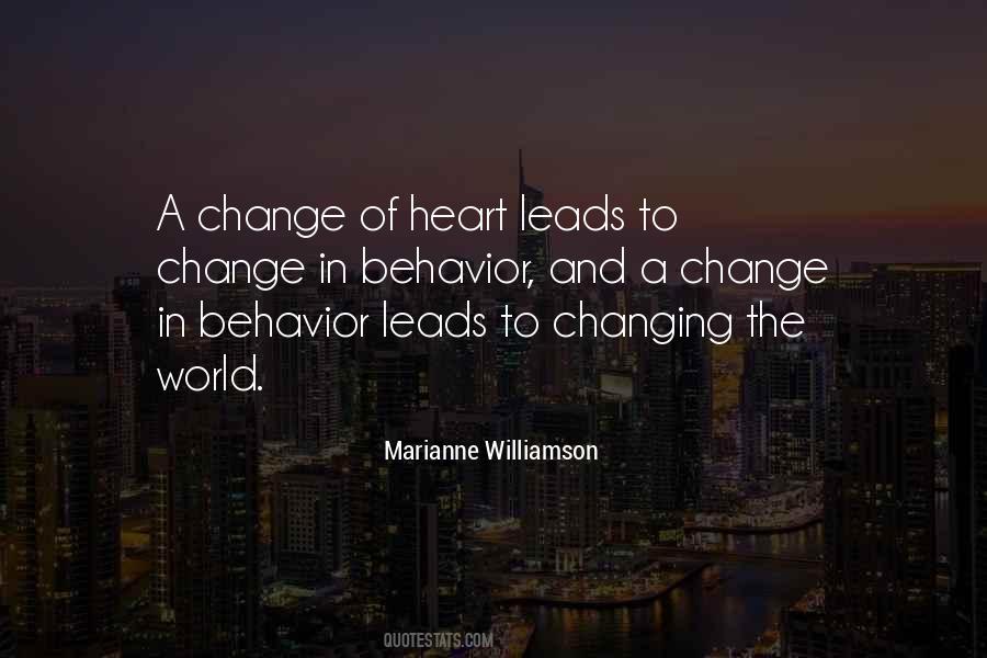 Change In Behavior Quotes #708056
