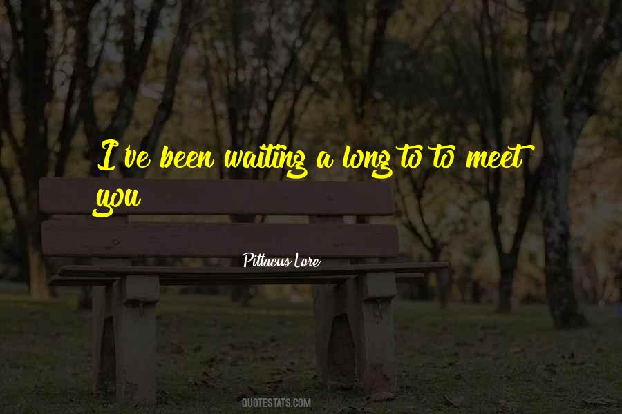 Quotes On Waiting To Meet You #203454