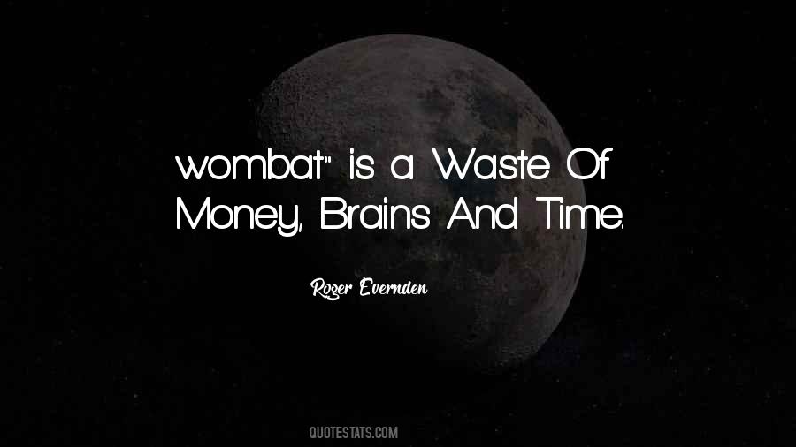 Quotes On Waste Of Money #391505