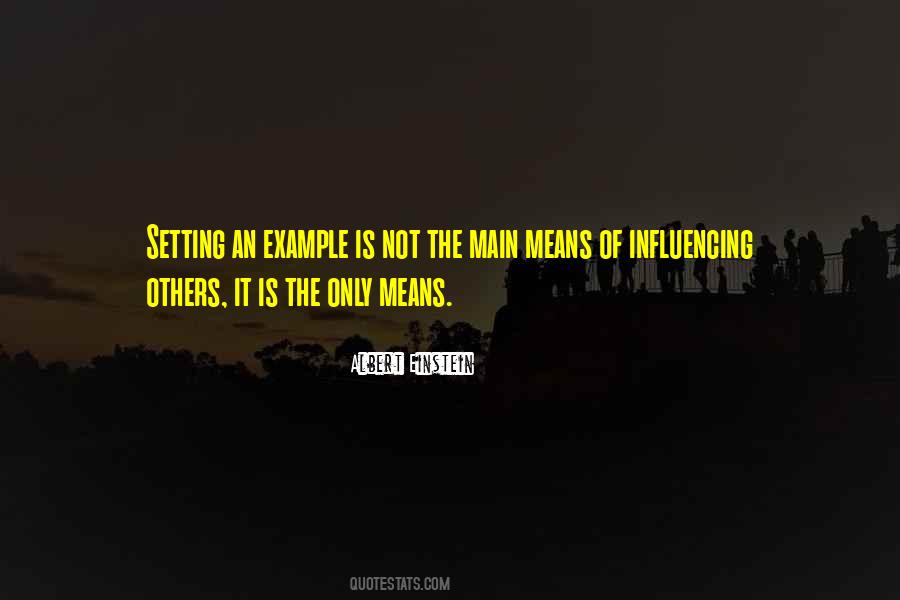 Setting The Example Quotes #1508949
