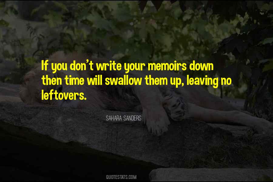 Quotes On Writing Memoirs #1872275