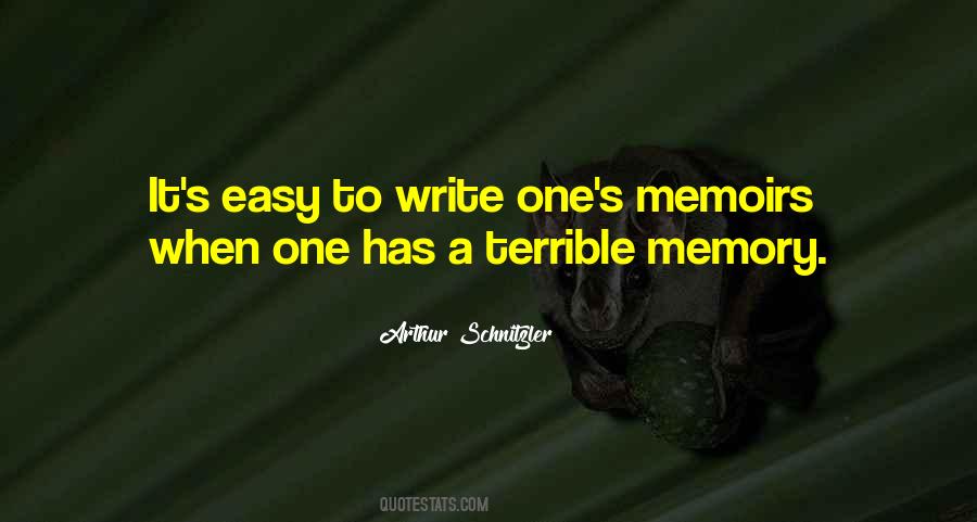 Quotes On Writing Memoirs #225519