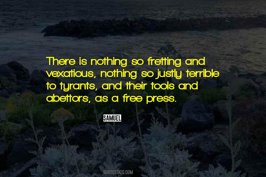Quotes About Not Fretting #314885