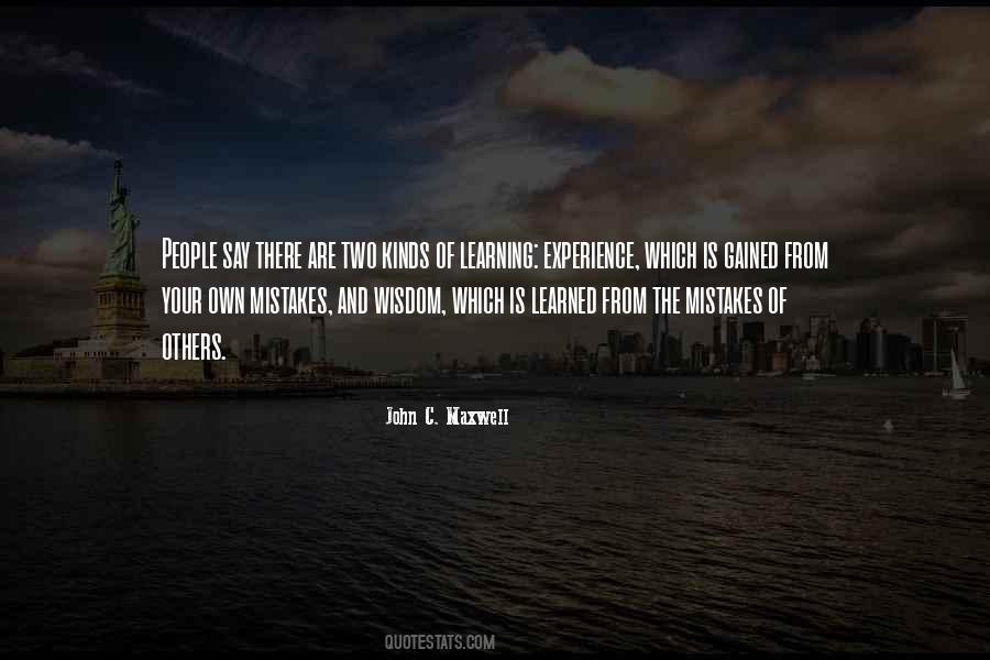 Learning Experience Quotes #1148344